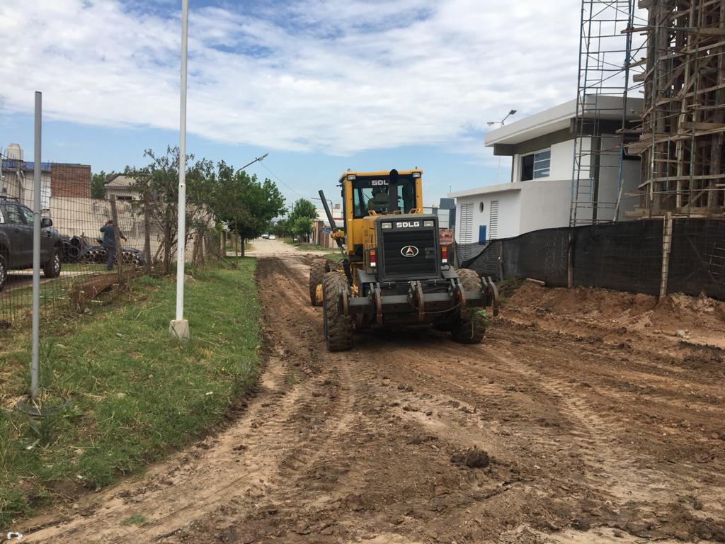 La maquinaria trabajando en el lugar