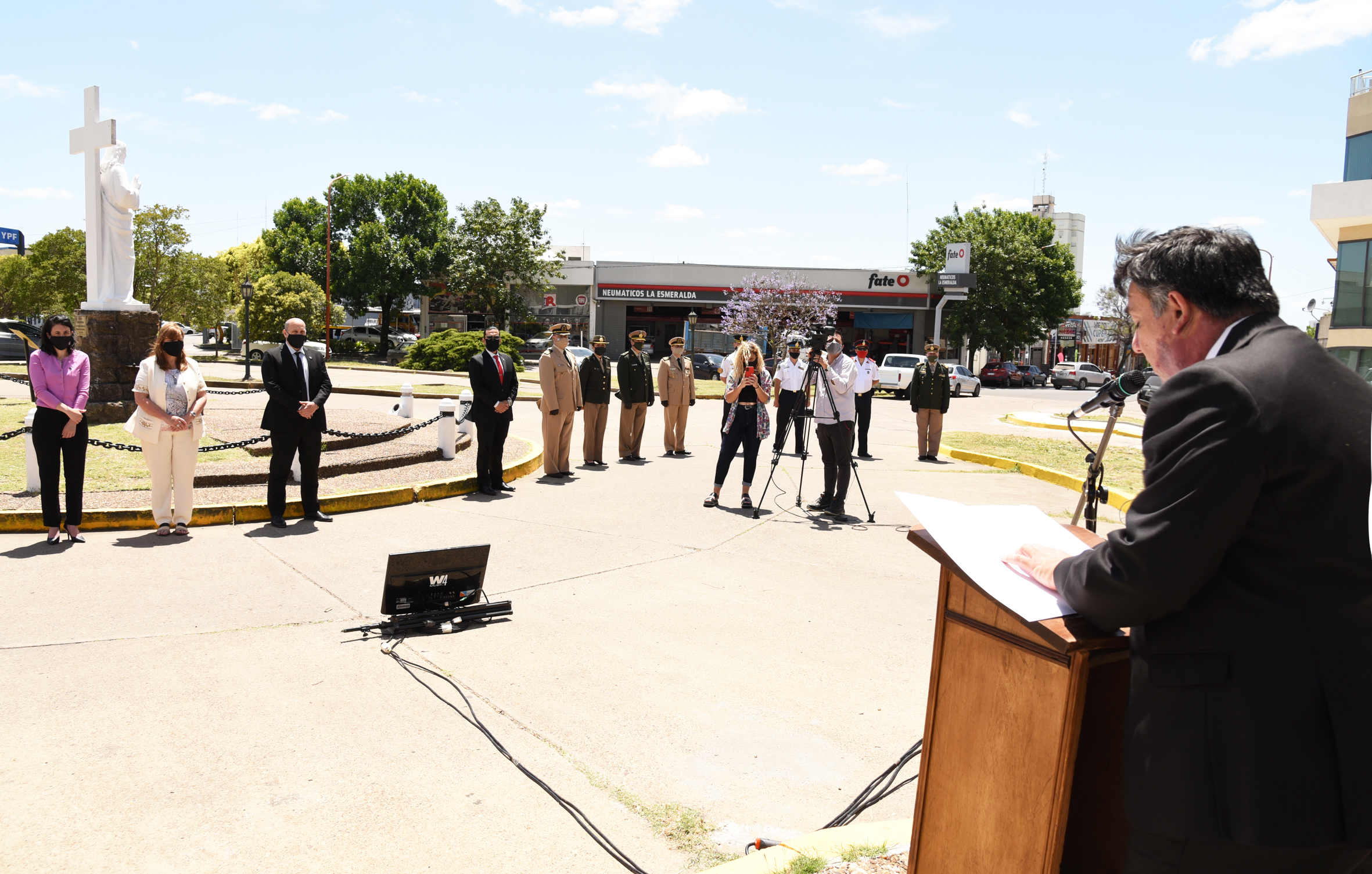 Martín Oliva dando su discurso