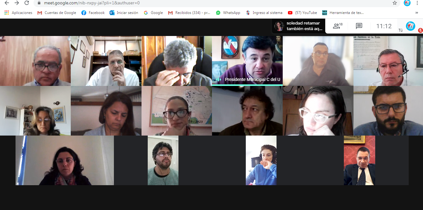 Reunión virtual entre los integrantes del Ecosistema