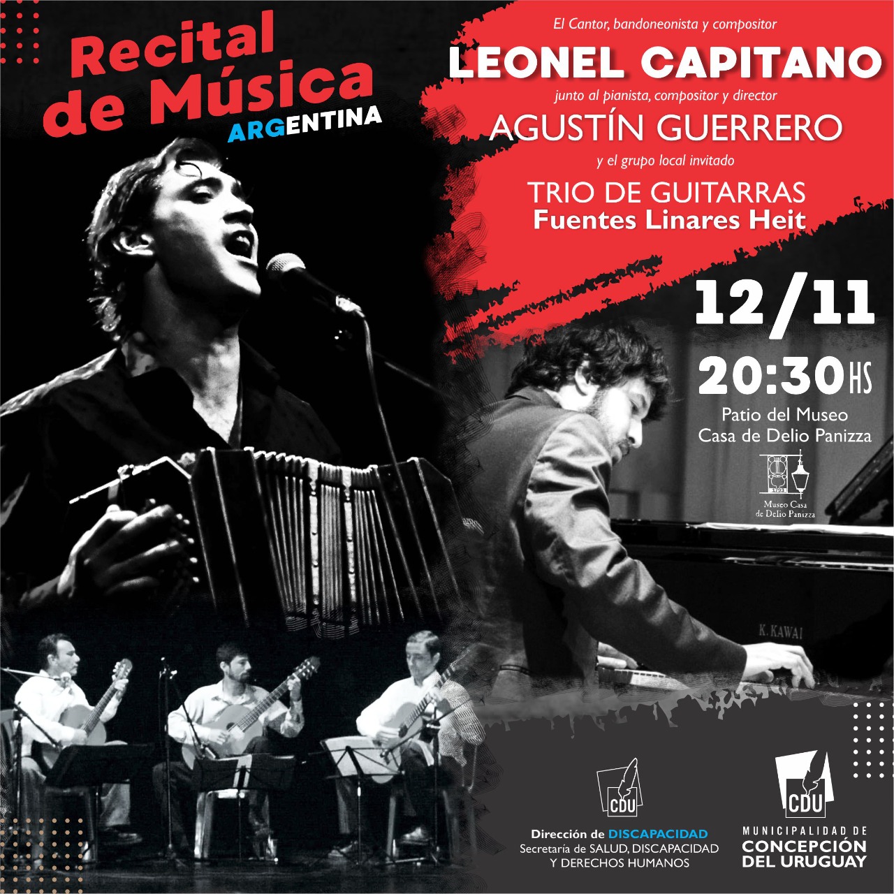 Entradas para el recital de Leonel Capitano y Agustín Guerrero