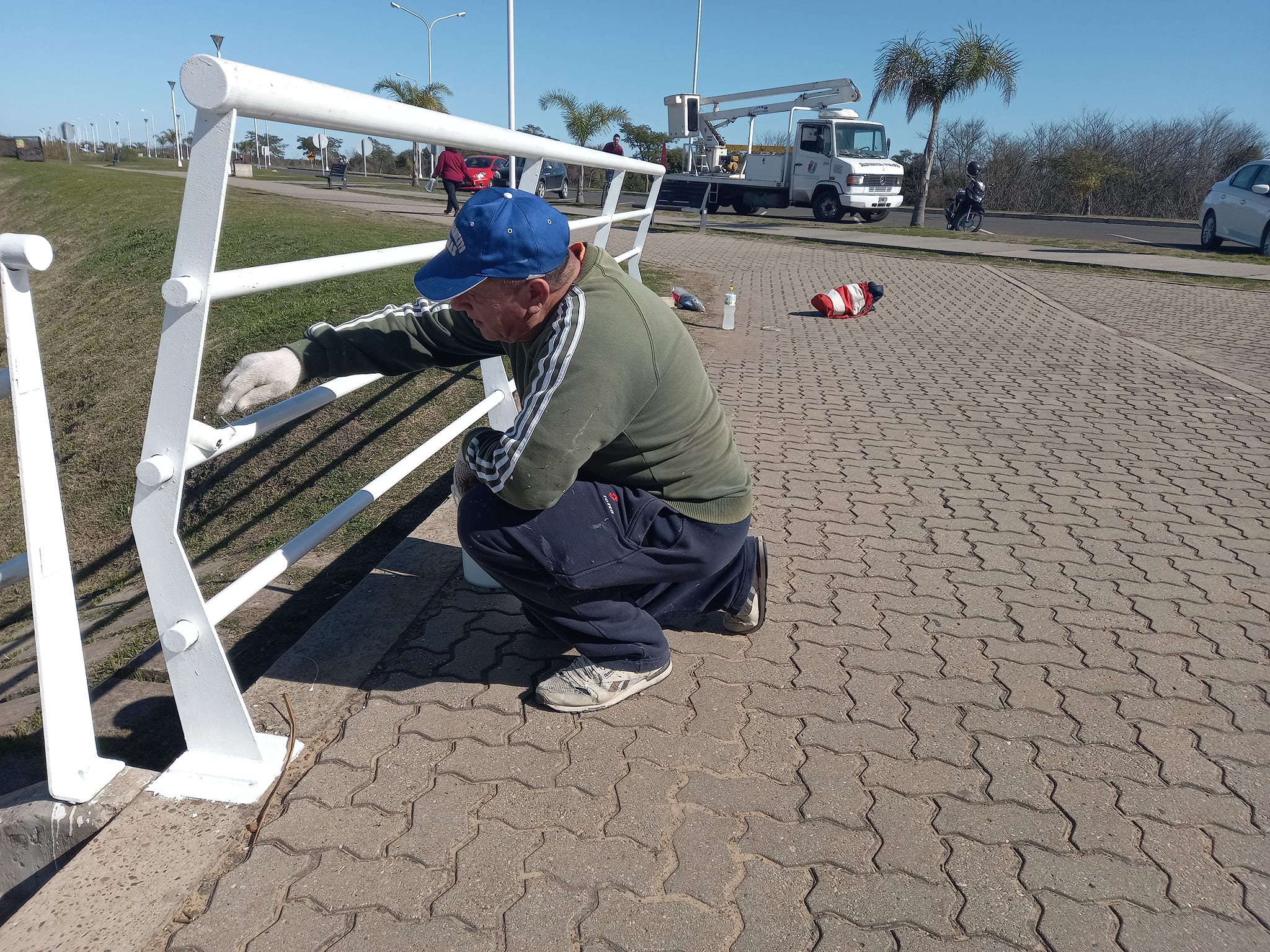 Realizan tareas de mantenimiento en la Isla del Puerto