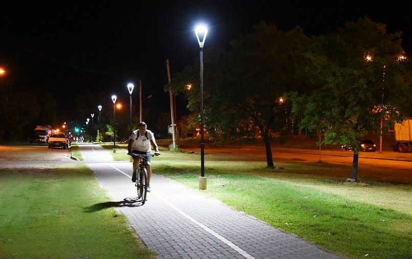 Finaliza la iluminación parcial de la bicisenda