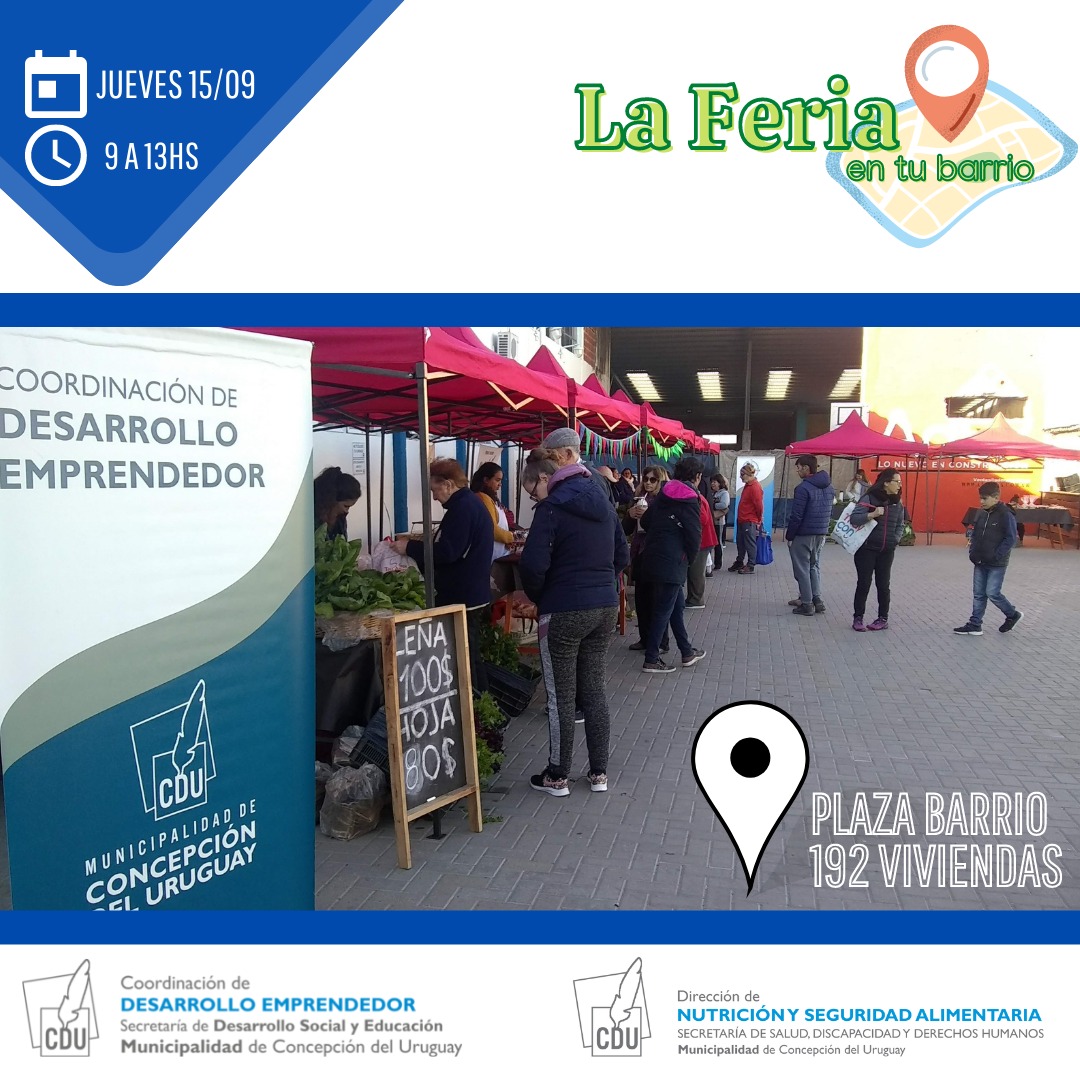 “La Feria en tu Barrio” llega nuevamente al barrio 192 Viviendas