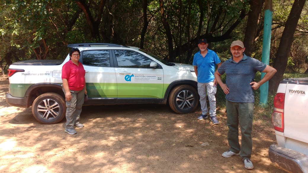 Autoridades provinciales inspeccionaron la zona de monte dañada camino a La Toma