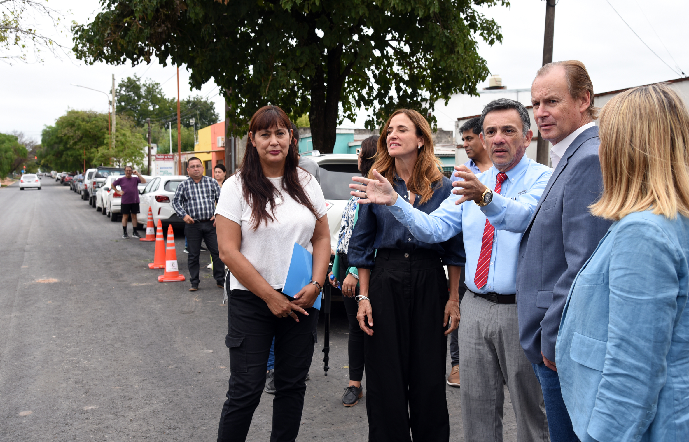 Bordet recorrió las obras del Yrigoyen, parcialmente financiadas por Provincia