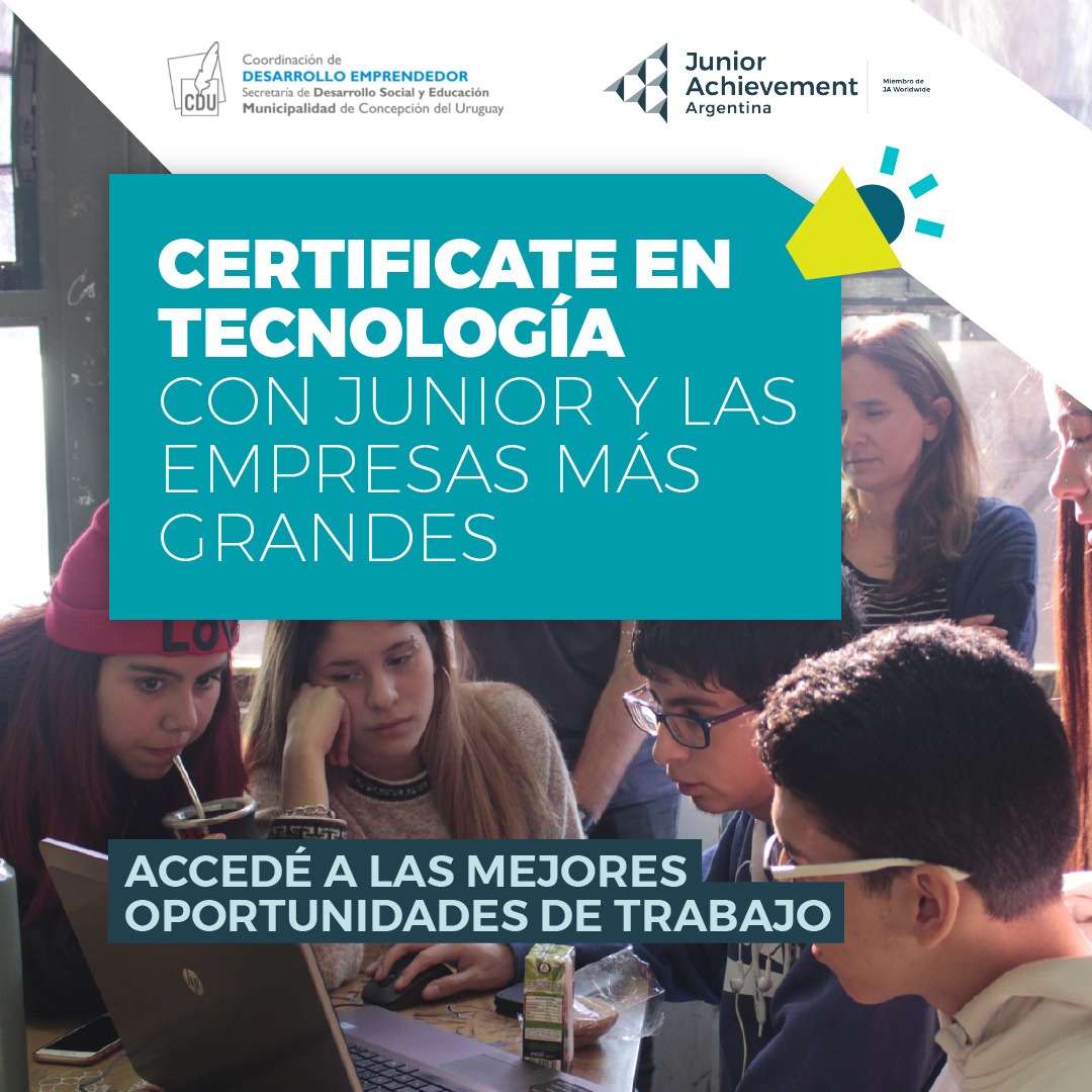 Brindan beca para estudiar Soporte en Tecnologías de la mano de Google y Junior Achievement