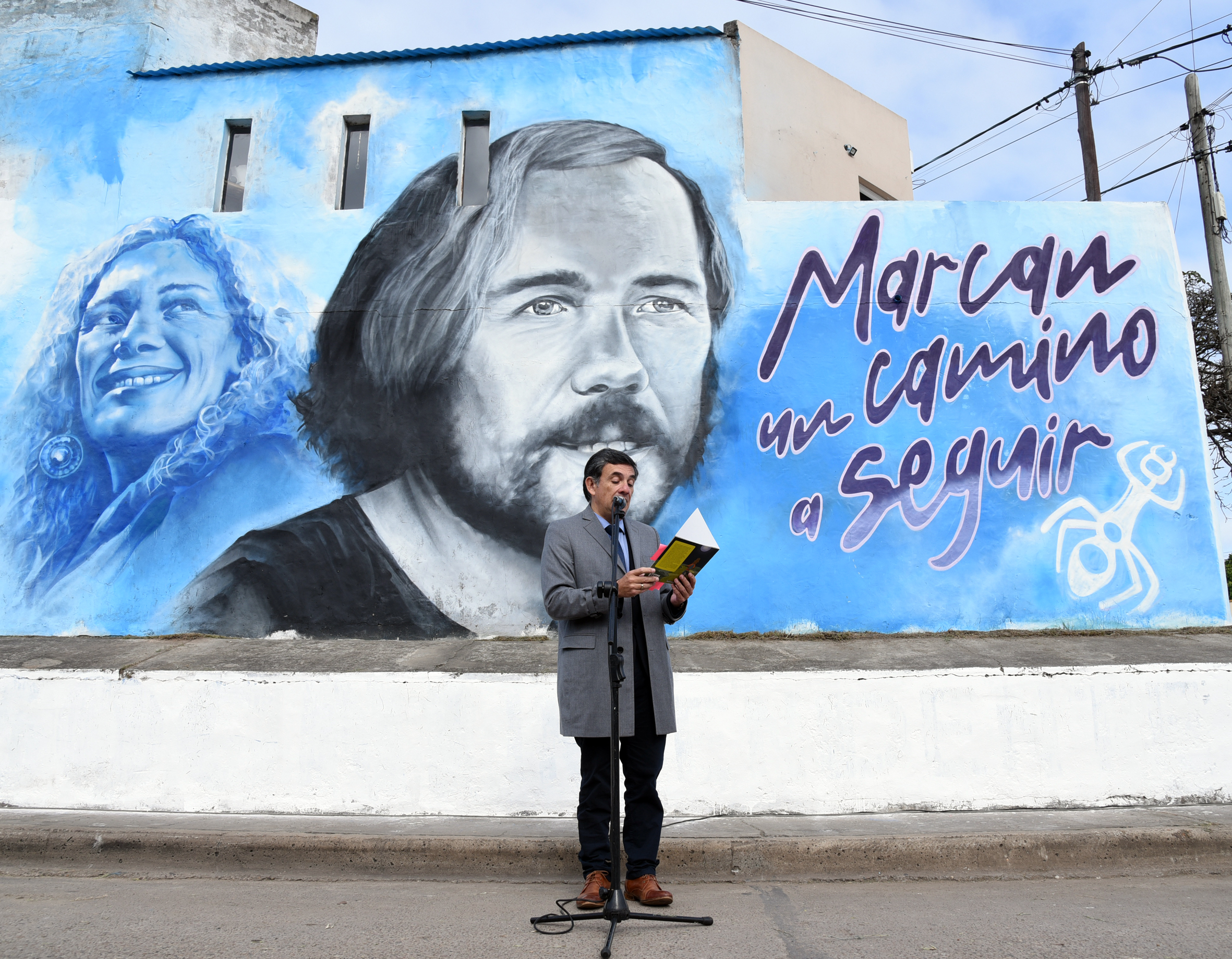 Inauguraron un mural con los rostros de “Pocho” y Celeste Lepratti