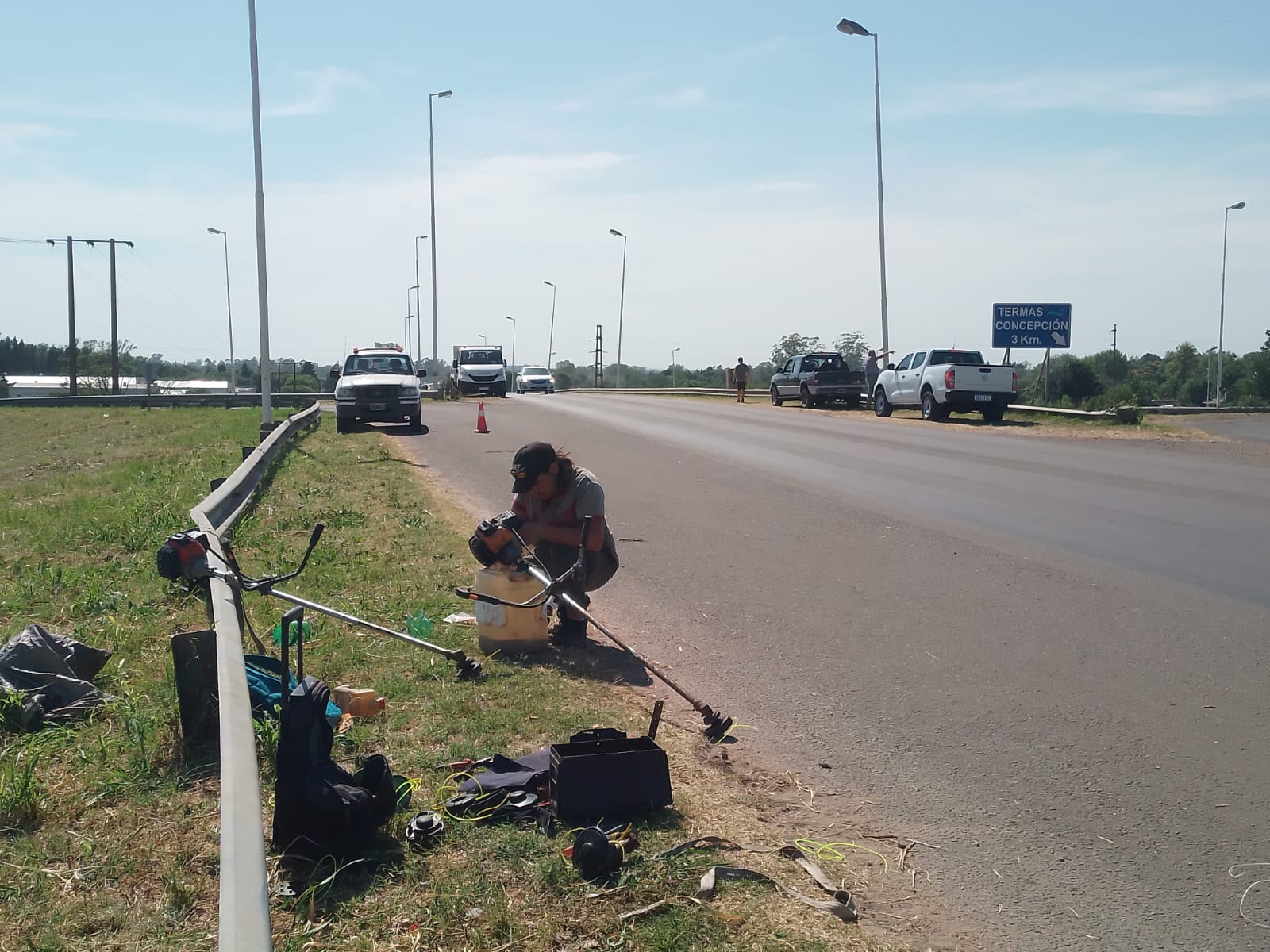 Realizan trabajos en el acceso a la ciudad